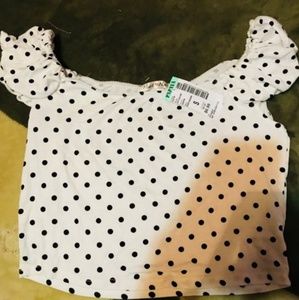 Crop top off the shoulder